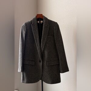 Isabel Marant Black and White Houndstooth Blazer Wool